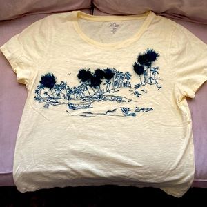 J.Crew Women’s XL T-shirt with PalmTrees